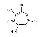 7-amino-3,5-dibromo-2-hydroxycyclohepta-2,4,6-trien-1-one Structure