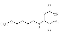 (2S)-2-(hexylamino)butanedioic acid结构式