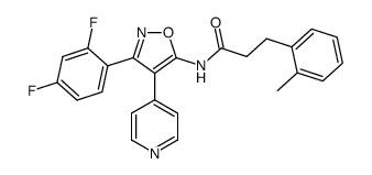 3-(2,4-difluorophenyl)-5-[3-(2-methylphenyl)propionylamino]-4-(4-pyridyl)isoxazole结构式