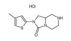 2-(4-methyl-2-thienyl)hexahydroimidazo[1,5-a]pyrazin-3(2H)-one hydrochloride Structure