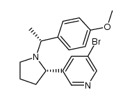 3-Bromo-5-{(S)-1-[(R)-1-(4-methoxy-phenyl)-ethyl]-pyrrolidin-2-yl}-pyridine Structure