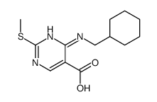 4-(cyclohexylmethylamino)-2-methylsulfanylpyrimidine-5-carboxylic acid Structure