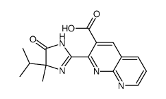 2-(4-isopropyl-4-methyl-5-oxo-2-imidazolin-2-yl)-1,8-naphthyridine-3-carboxylic acid结构式