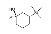 trans-1-methyl-3-(trimethylsilyl)cyclohexan-1-ol Structure