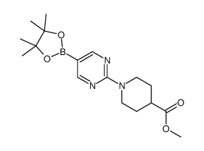 methyl 1-[5-(4,4,5,5-tetramethyl-1,3,2-dioxaborolan-2-yl)pyrimidin-2-yl]piperidine-4-carboxylate picture