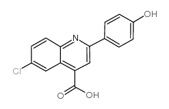 6-氯-2-(4-羟基苯基)喹啉-4-羧酸结构式