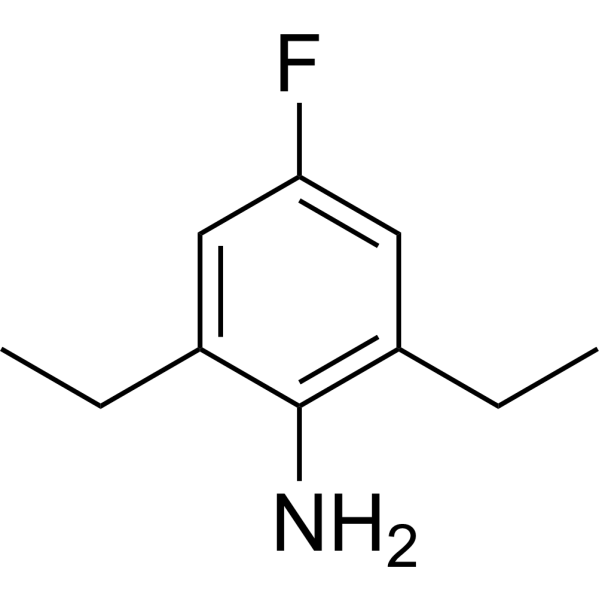 2,6-Diethyl-4-fluoroaniline结构式