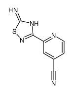 2-(5-amino-1,2,4-thiadiazol-3-yl)pyridine-4-carbonitrile结构式