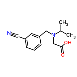 N-(3-Cyanobenzyl)-N-isopropylglycine结构式