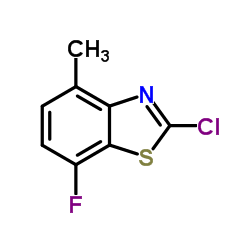 2-Chloro-7-fluoro-4-methyl-1,3-benzothiazole结构式