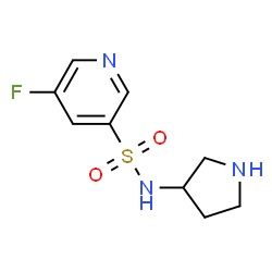 5-fluoro-N-(pyrrolidin-3-yl)pyridine-3-sulfonamide结构式