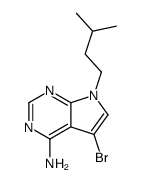 5-bromo-7-(3-methylbutyl)pyrrolo[2,3-d]pyrimidin-4-amine Structure