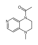 (9CI)-4-乙酰基-1,2,3,4-四氢-1-甲基吡啶并[3,4-b]吡嗪结构式