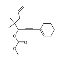 Carbonic acid 1-cyclohex-1-enylethynyl-2,2-dimethyl-pent-4-enyl ester methyl ester结构式