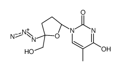 1-[(2S,5R)-5-azido-5-(hydroxymethyl)oxolan-2-yl]-5-methylpyrimidine-2,4-dione Structure