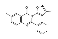 6-methyl-3-(3-methyl-1,2-oxazol-5-yl)-2-phenylquinazolin-4-one Structure