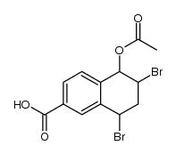 5-Acetyl-6,8-dibromo-5,6,7,8-tetrahydronaphthalene-2-carboxylic acid结构式