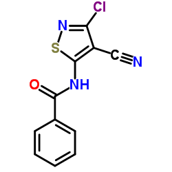 N-(3-Chloro-4-cyano-1,2-thiazol-5-yl)benzamide结构式