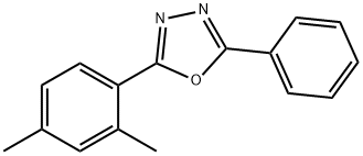 2-(2,4-dimethyl-phenyl)-5-phenyl-(1,3,4)oxadiazole结构式