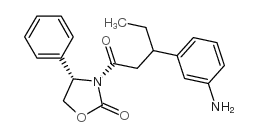 [R-(R*,S*)]-3-[3-(3-Aminophenyl)-1-oxopentyl]-4-phenyl-2-oxazolidinone structure