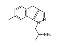 1-(7-methyl-4H-indeno[1,2-c]pyrazol-1-yl)propan-2-amine Structure