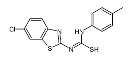 1-(6-chloro-1,3-benzothiazol-2-yl)-3-(4-methylphenyl)thiourea结构式