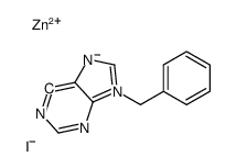 9-benzyl-6H-purin-6-ide,iodozinc(1+)结构式