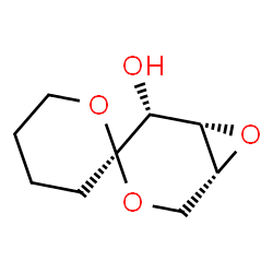 Spiro3,7-dioxabicyclo4.1.0heptane-4,2-2Hpyran-5-ol, tetrahydro-, (1.alpha.,4.alpha.,5.beta.,6.alpha.)- structure