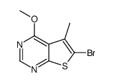 6-溴-5-甲基硫代[2,3-d]嘧啶-4(1H)-酮结构式