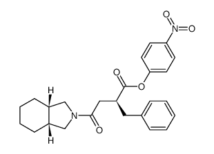 4-nitrophenyl (S)-2-benzyl-4-((3aR,7aS)-octahydro-2H-isoindol-2-yl)-4-oxobutanoate结构式