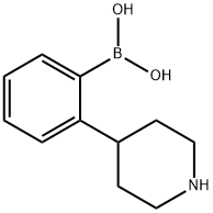 2-(Piperidin-4-yl)phenylboronic acid结构式