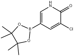 3-氯-5-(4,4,5,5-四甲基-1,3,2-二氧杂硼环戊烷-2-基)吡啶-2-醇结构式