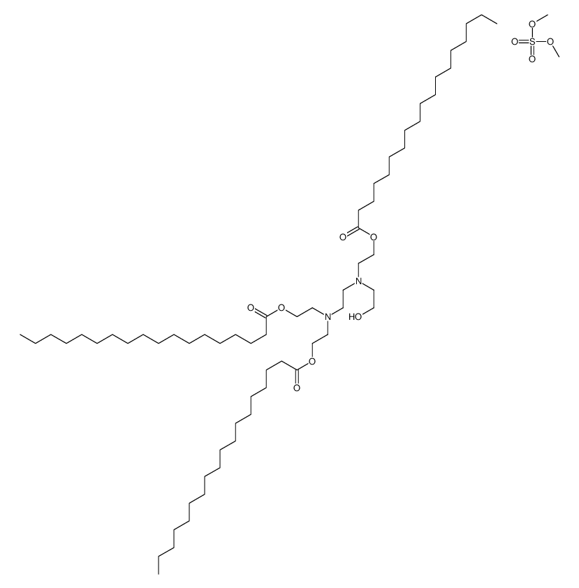 2-[2-[bis(2-octadecanoyloxyethyl)amino]ethyl-(2-hydroxyethyl)amino]ethyl octadecanoate,dimethyl sulfate结构式