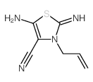 3-ALLYL-5-AMINO-2-IMINO-4-THIAZOLINE-4-CARBONITRILE结构式