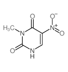 2,4(1H,3H)-Pyrimidinedione,3-methyl-5-nitro- Structure