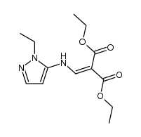 [[(1-ethyl-5-pyrazolyl)amino]methylene]malonic acid diethyl ester Structure