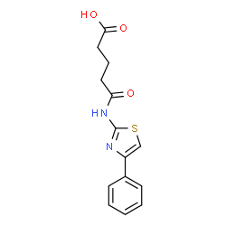 5-oxo-5-((4-phenylthiazol-2-yl)amino)pentanoic acid structure