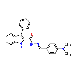 N'-([4-(DIMETHYLAMINO)PHENYL]METHYLENE)-3-PHENYL-1H-INDOLE-2-CARBOHYDRAZIDE Structure