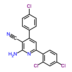 2-Amino-4-(4-chlorophenyl)-6-(2,4-dichlorophenyl)nicotinonitrile picture