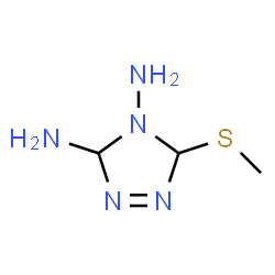 4H-1,2,4-Triazole-3,4-diamine,3,5-dihydro-5-(methylthio)-(9CI)结构式