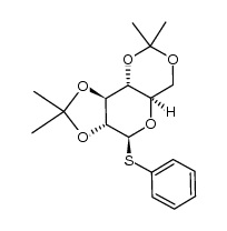 1-phenylthio-1-deoxy-2,3,4,6-di-(O-isopropylidene)-β-D-glucopyranoside结构式