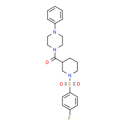 1-({1-[(4-fluorophenyl)sulfonyl]-3-piperidinyl}carbonyl)-4-phenylpiperazine Structure