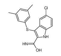 5-chloro-3-(3,5-dimethylphenyl)sulfanyl-1H-indole-2-carboxamide Structure