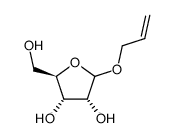 allyl α,β-D-ribofuranoside Structure