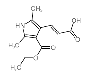 1H-Pyrrole-3-carboxylicacid, 4-(2-carboxyethenyl)-2,5-dimethyl-, 3-ethyl ester结构式