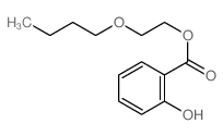 Benzoic acid,2-hydroxy-, 2-butoxyethyl ester Structure