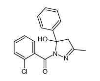 (2-chlorophenyl)-(5-hydroxy-3-methyl-5-phenyl-4H-pyrazol-1-yl)methanone Structure