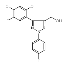 (3-(2,4-dichloro-5-fluorophenyl)-1-(4-fluorophenyl)-1h-pyrazol-4-yl)methanol structure