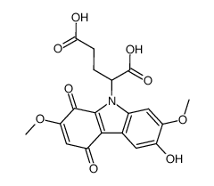 2-(6-Hydroxy-2,7-dimethoxy-1,4-dioxo-1,4-dihydro-carbazol-9-yl)-pentanedioic acid结构式