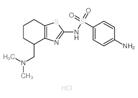 Benzenesulfonamide,4-amino-N-[4-[(dimethylamino)methyl]-4,5,6,7-tetrahydro-2-benzothiazolyl]-,hydrochloride (1:2) structure